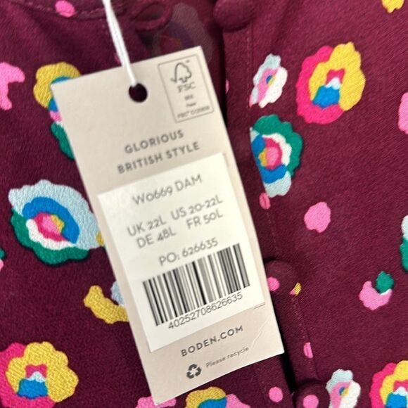 Boden Christina Floral Midi Dress 20-22L - Picture 7 of 10